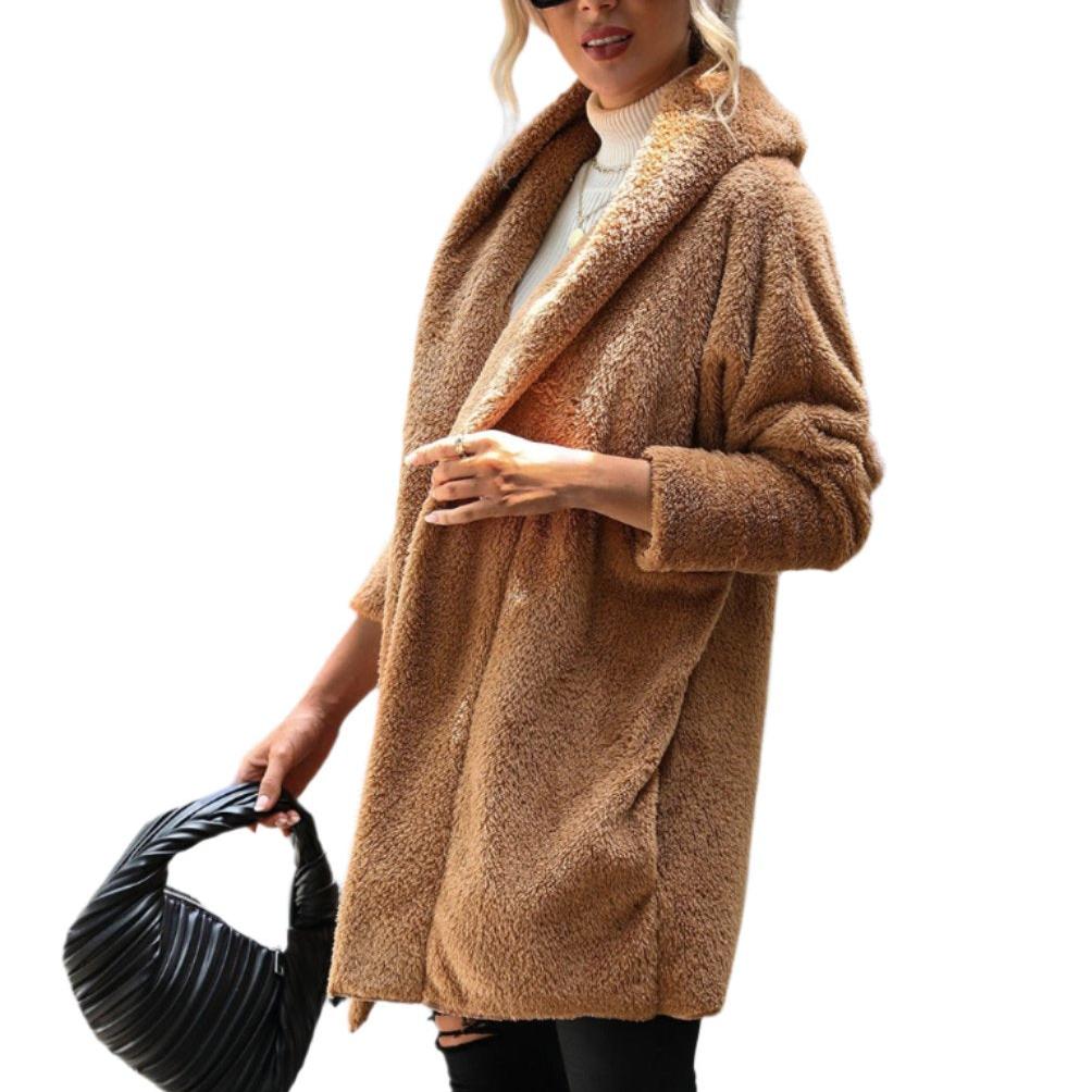 Plush Loose Lapels Coat