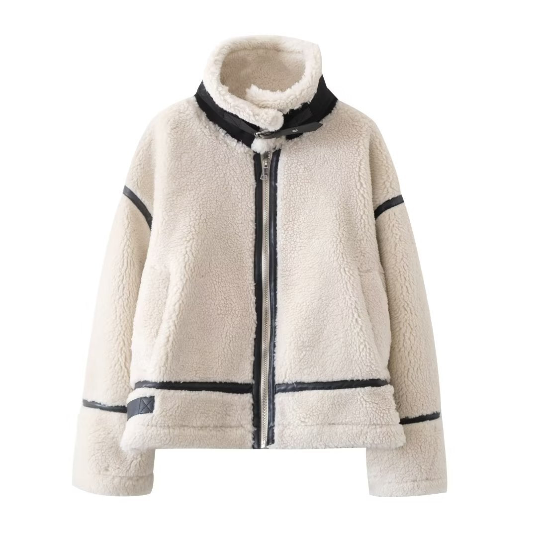 Street Fleece Stand Up Collar Jacket Coat