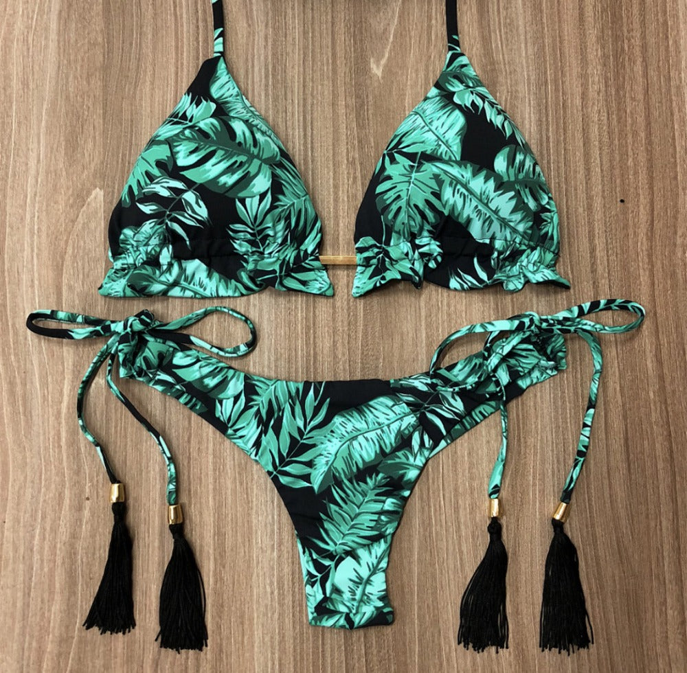Printed Bikini Tied Swimsuit