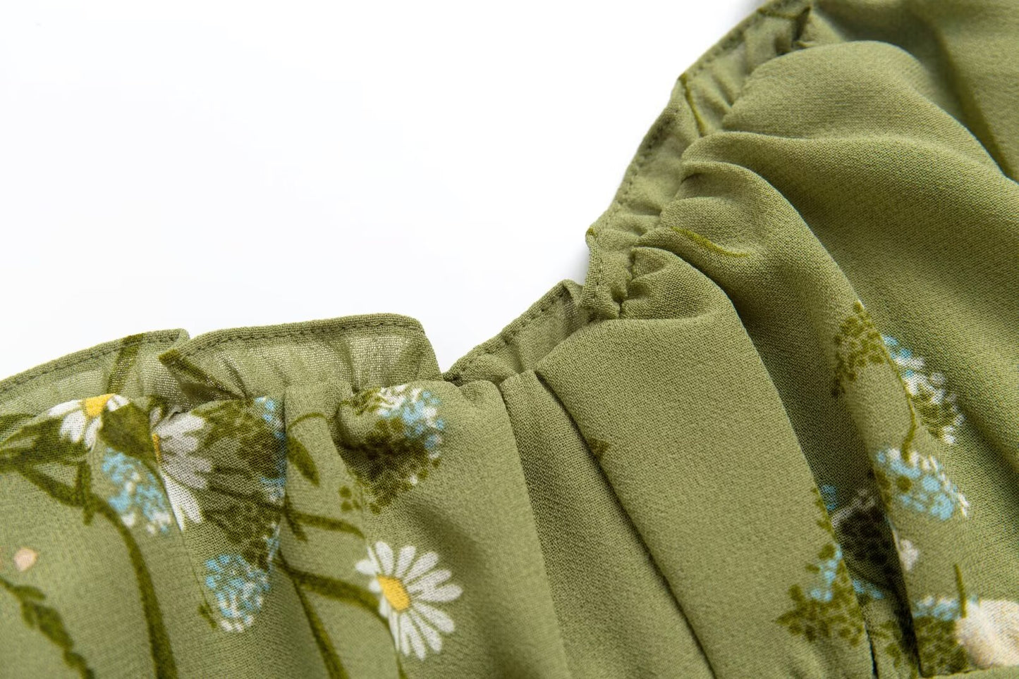 Chiffon Sweet Ruffled Pleated Slim Fit Top