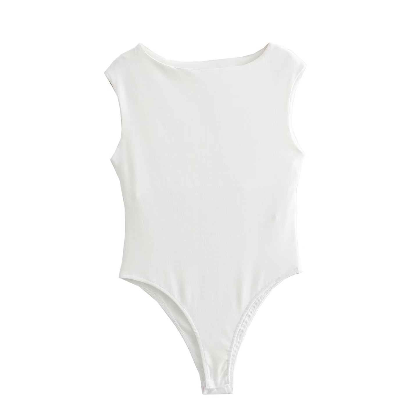 Simple Sleeveless Cotton Bodysuit