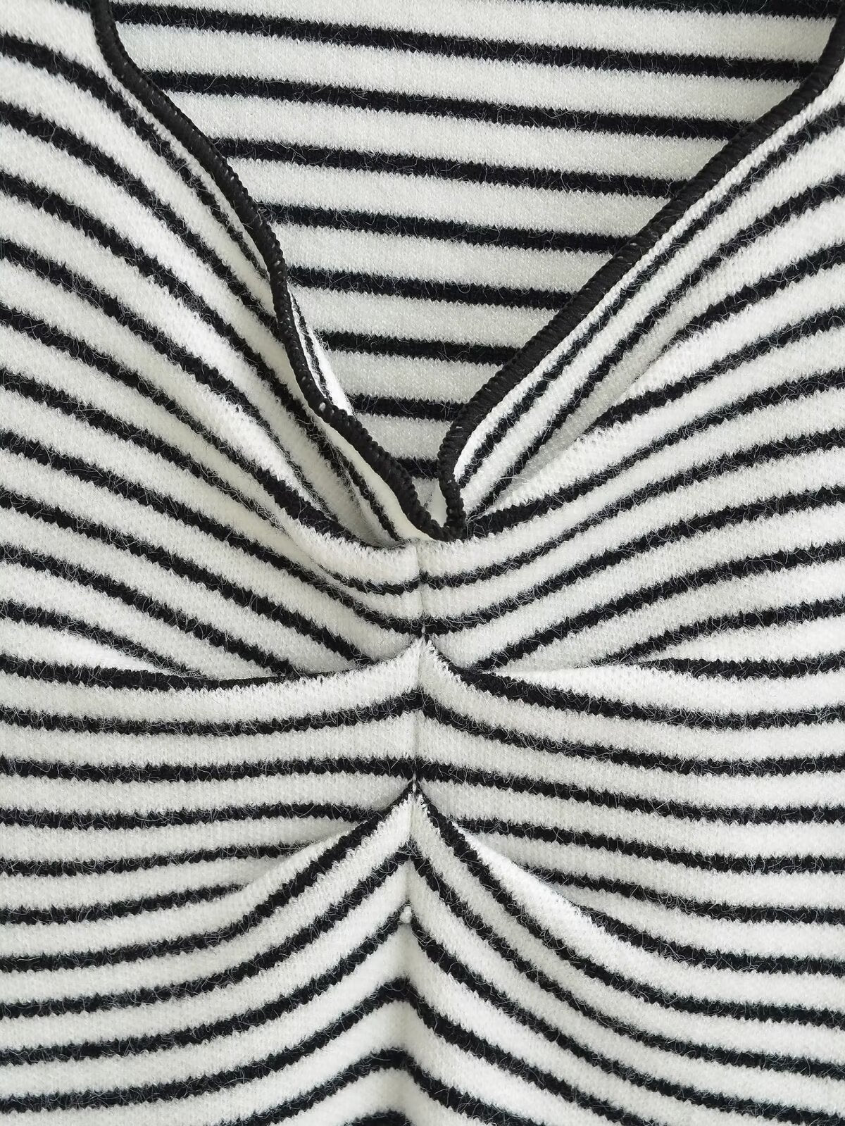 Pleated Striped Tank Top