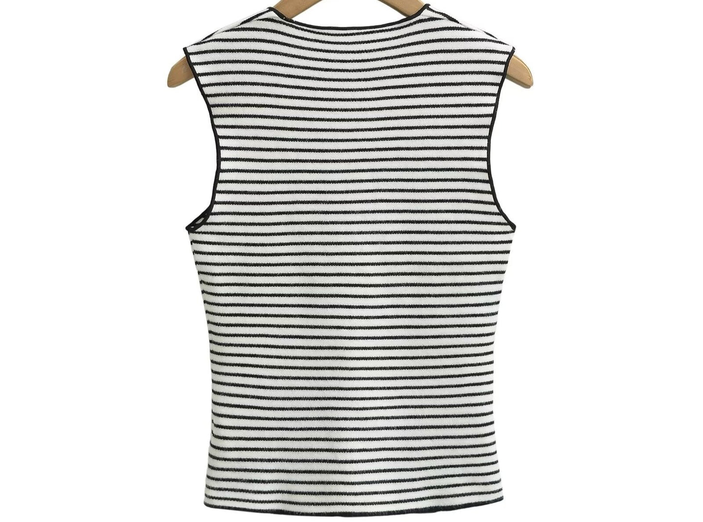 Pleated Striped Tank Top