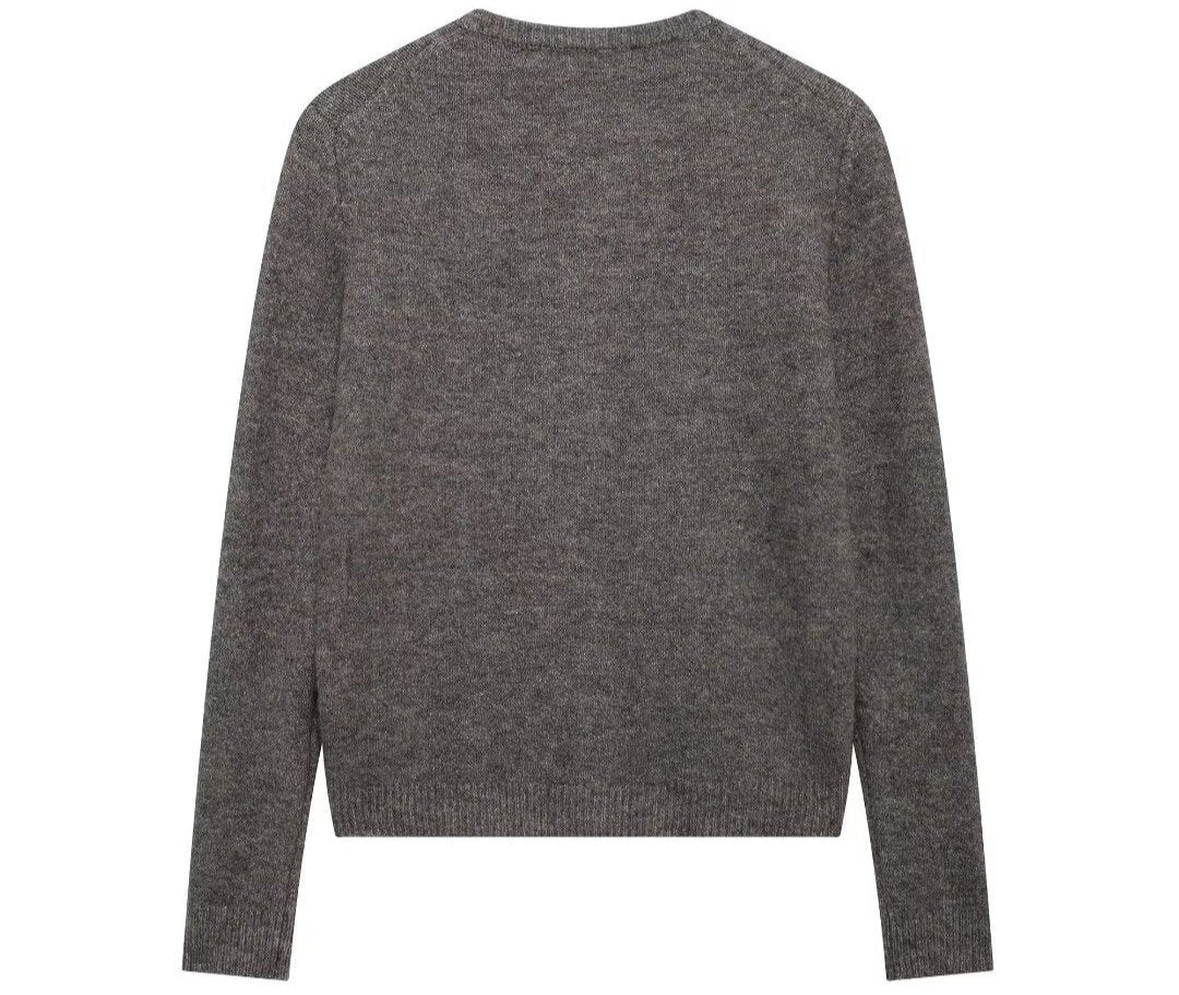 Stylish Simple Metal Button Knitted Cardigan