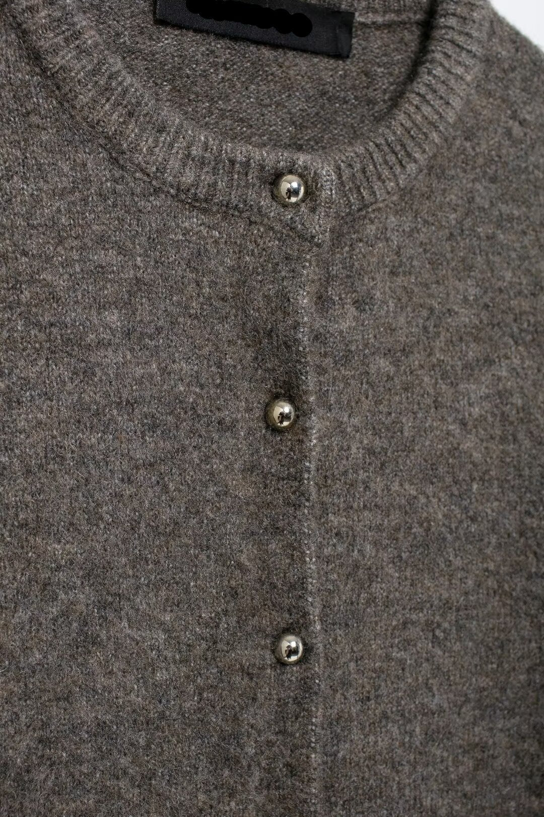 Stylish Simple Metal Button Knitted Cardigan