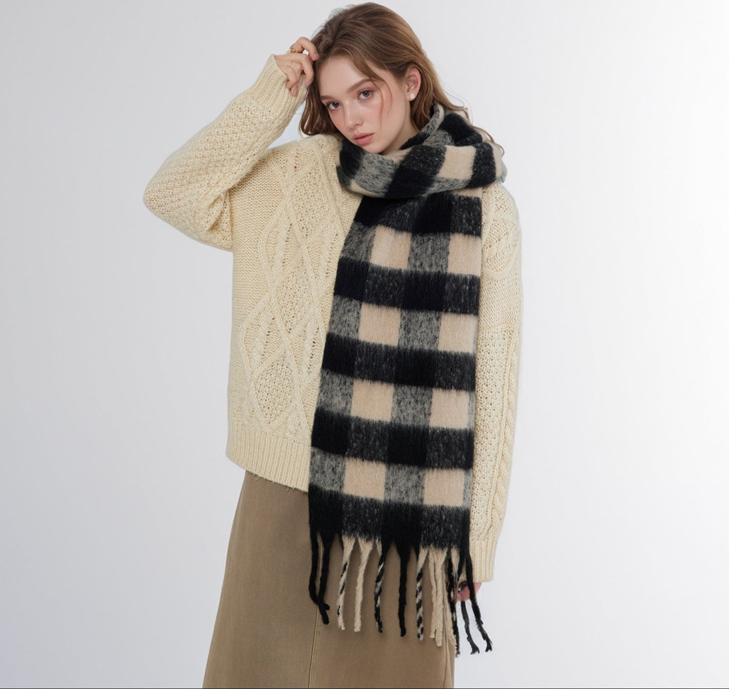 Checkerboard Plaid Scarf