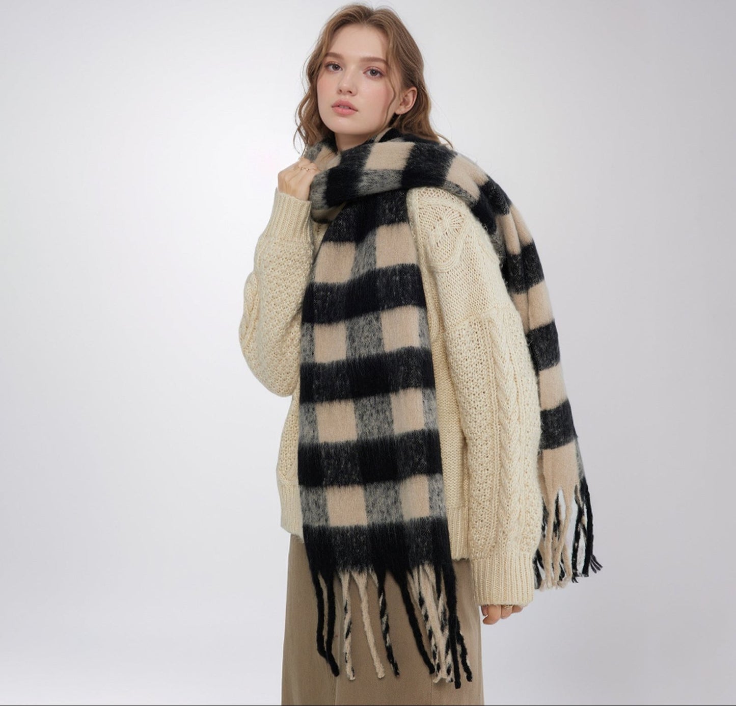 Checkerboard Plaid Scarf