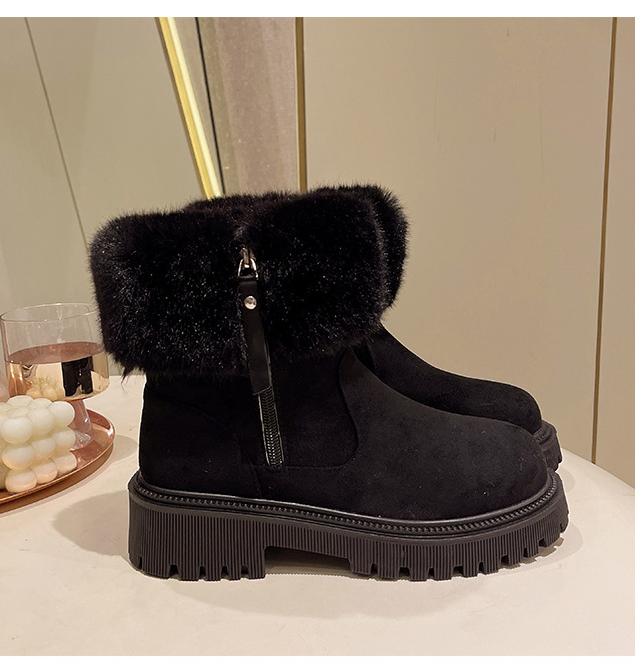 Furry Platform Snow Boots