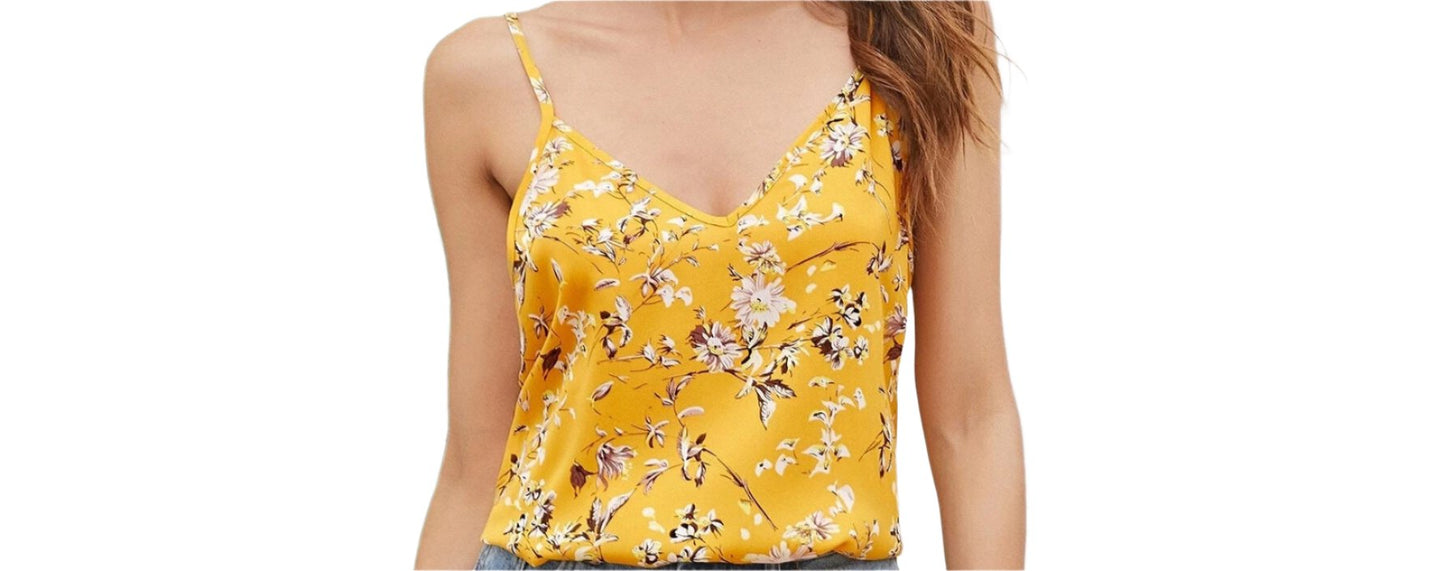 V-Neck Strap Printed Top