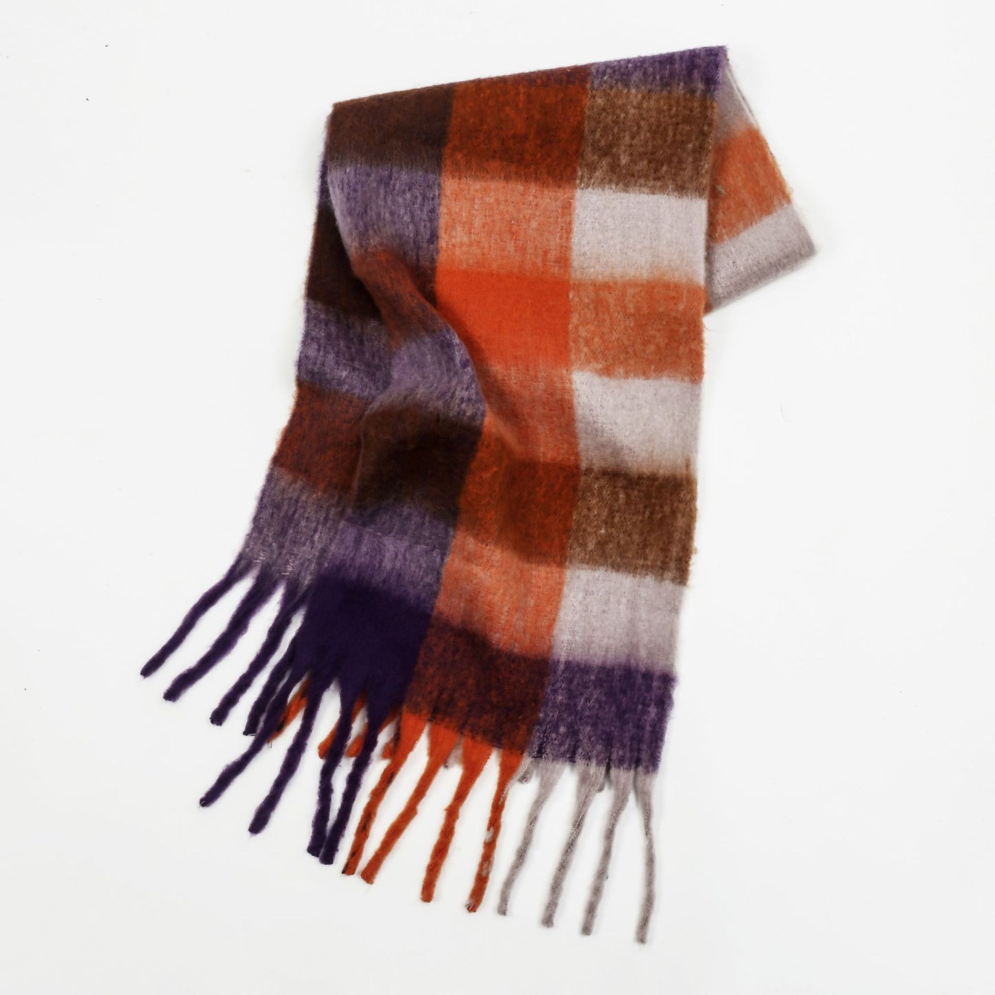 Mohair Lattice Tassel Scarf