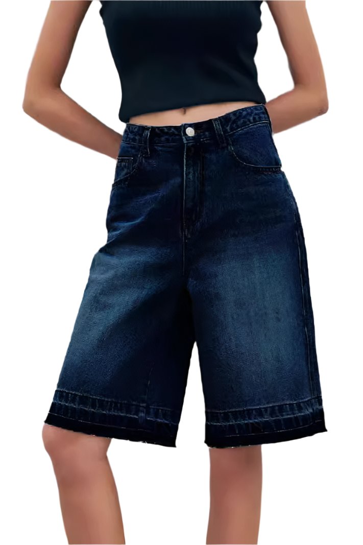 Retro Loose High Waist Casual Denim Shorts