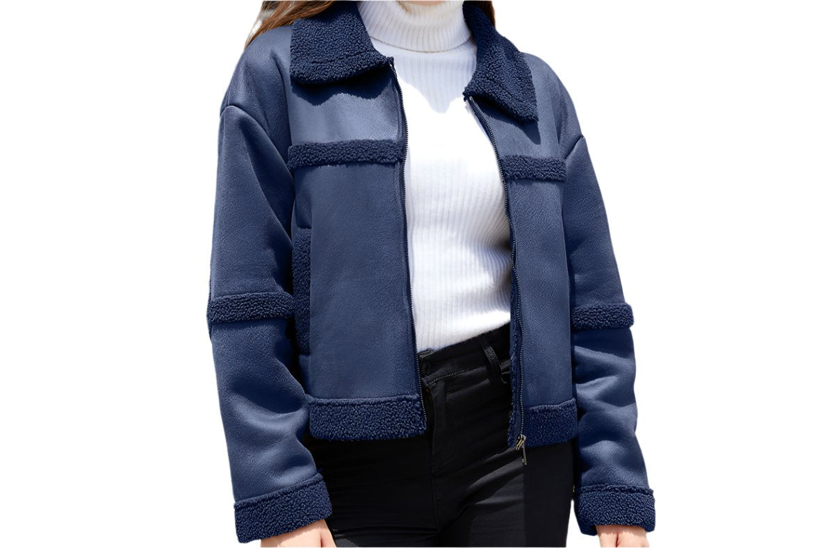 Suede Warm Fleece Leather Jacket