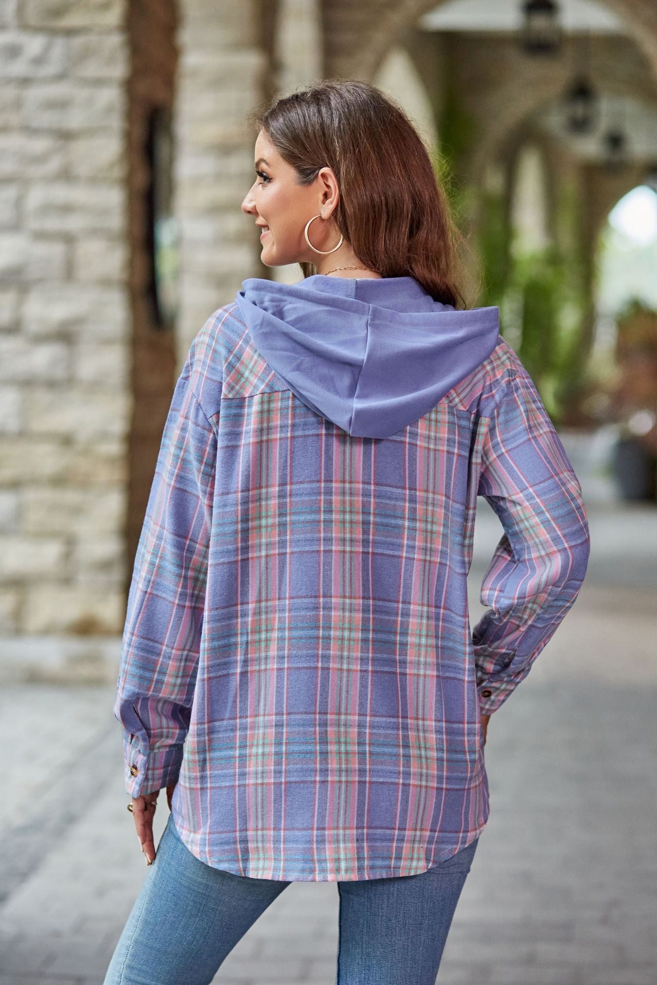 Casual Hoodie Plaid Shirt