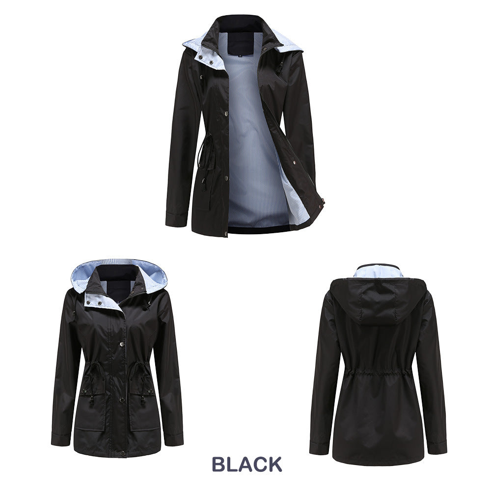 Windbreaker Striped Inner Coat