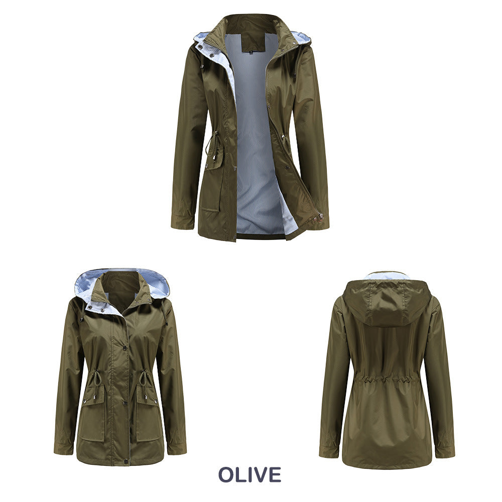 Windbreaker Striped Inner Coat