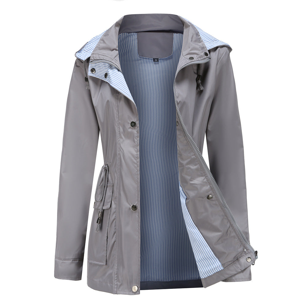 Windbreaker Striped Inner Coat