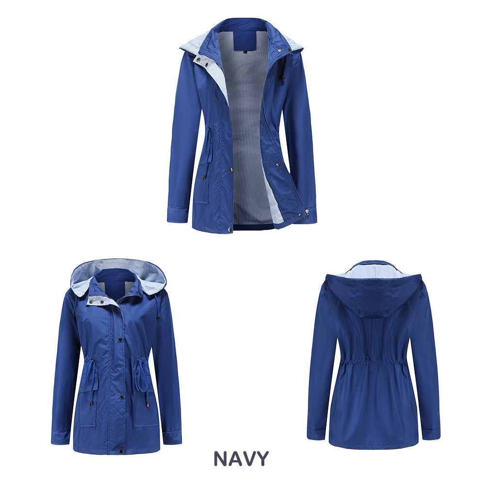 Windbreaker Striped Inner Coat