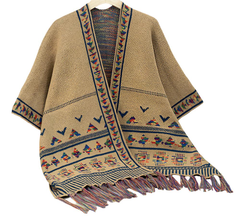 Knitted Tassel Shawl