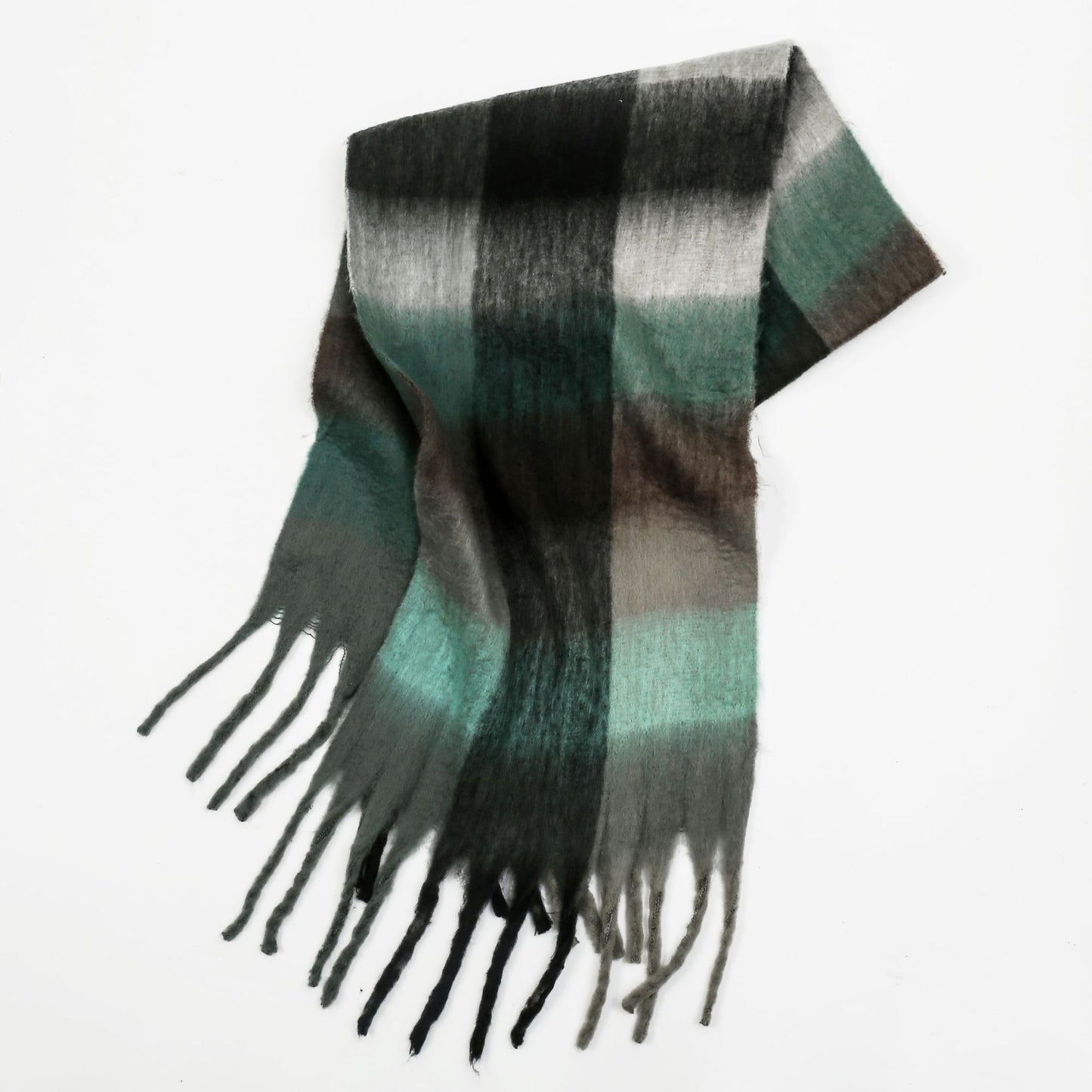 Mohair Lattice Tassel Scarf