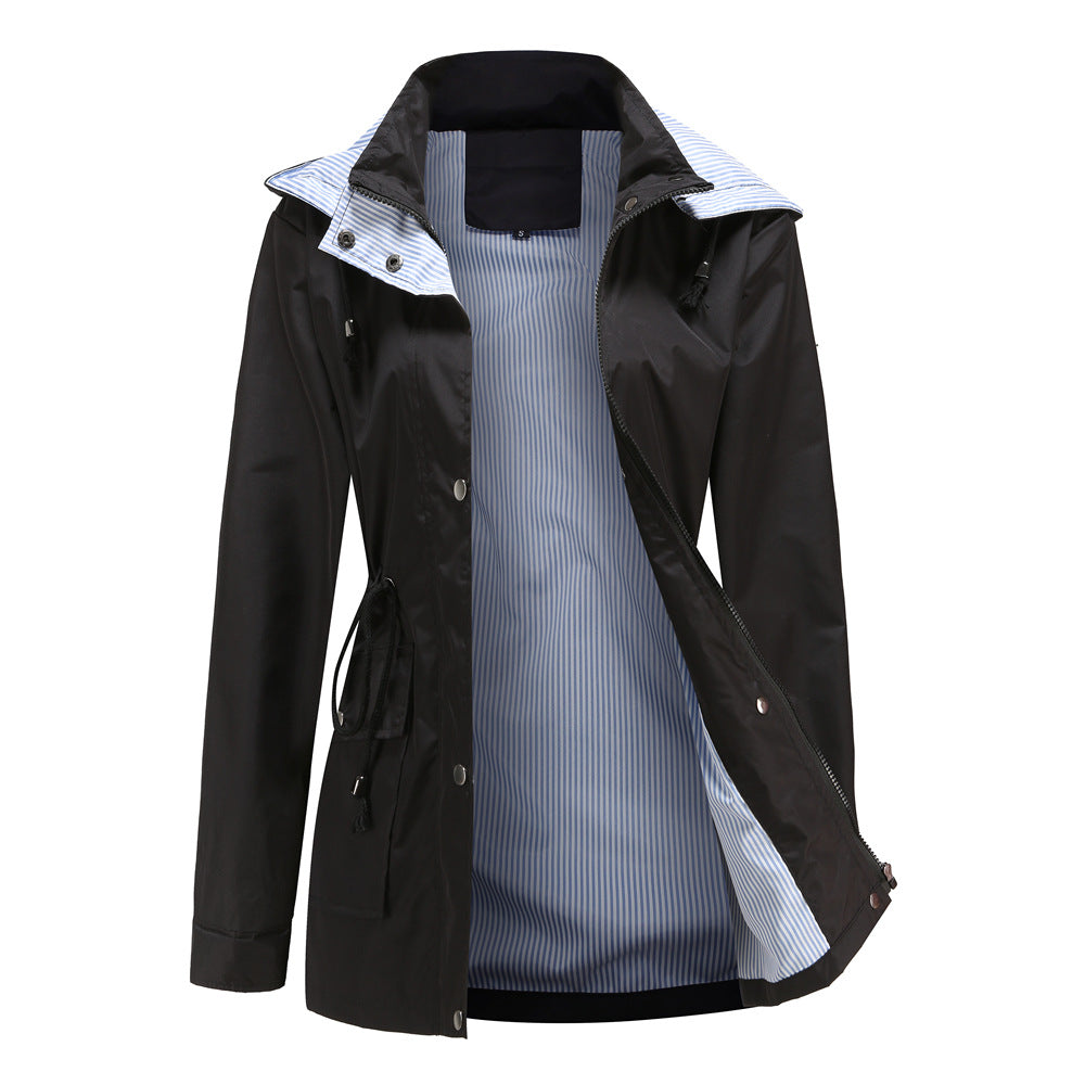 Windbreaker Striped Inner Coat