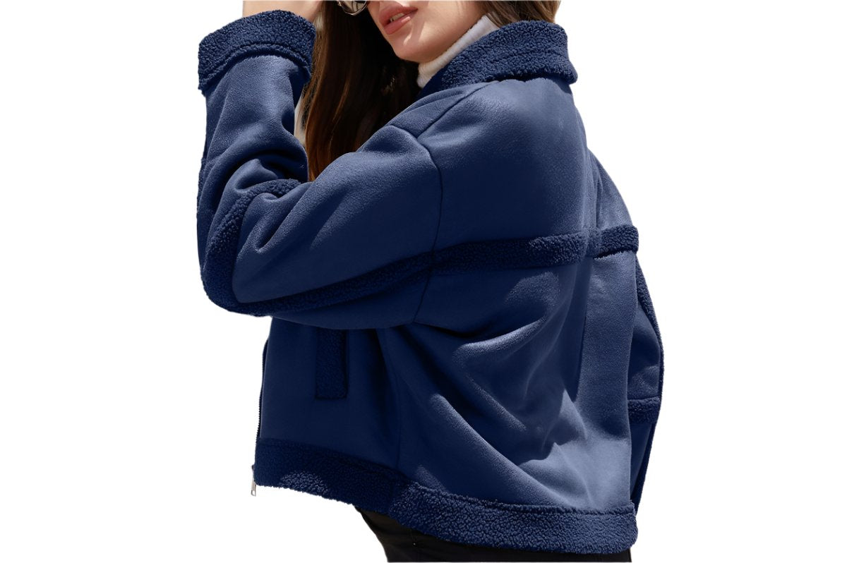 Suede Warm Fleece Leather Jacket