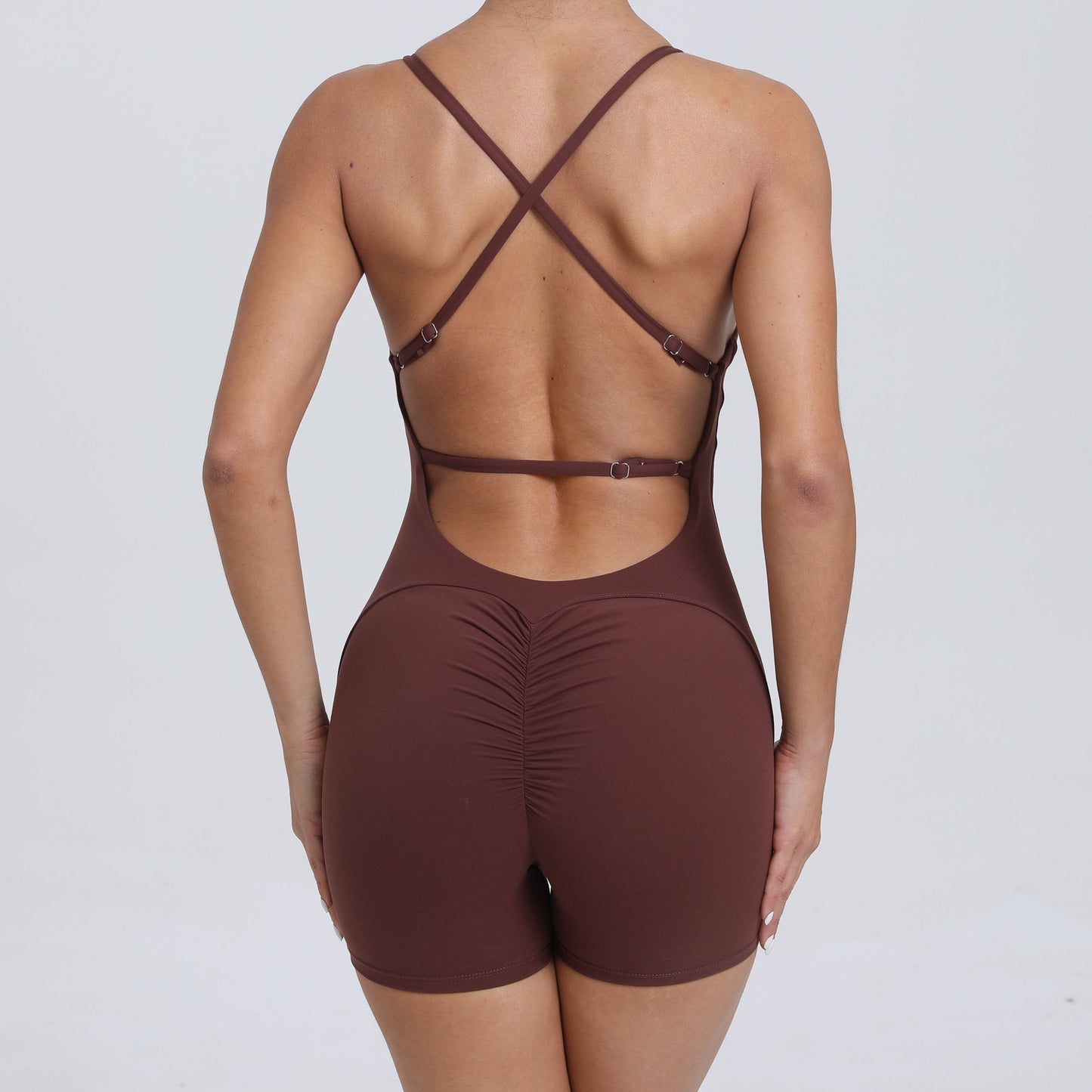 Peach Hip Raise Yoga Running Tight Sports Quick Drying Workout Romper