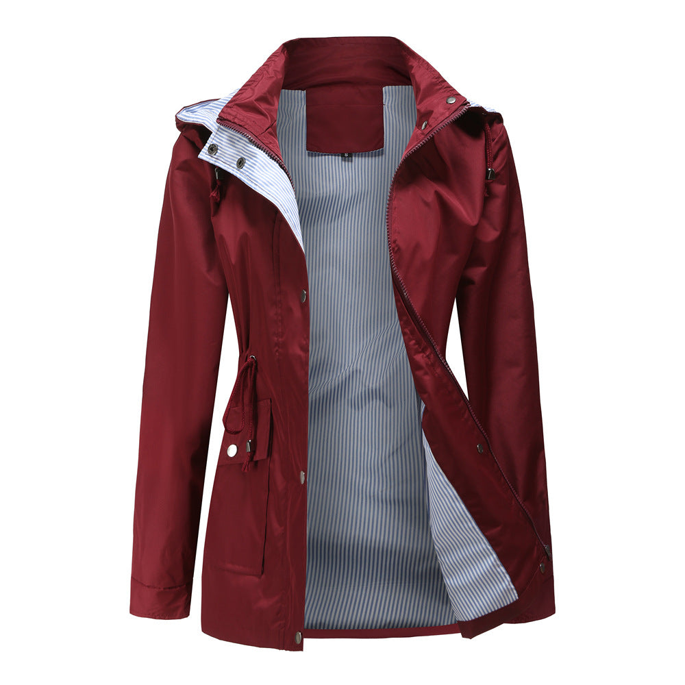 Windbreaker Striped Inner Coat
