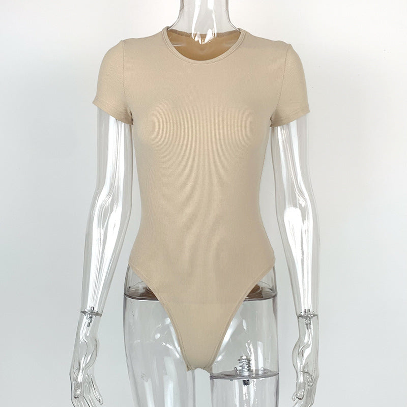 Sexy Tight Cotton Rib Bodysuit