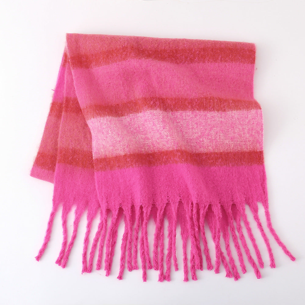 Striped Mohair Scarf