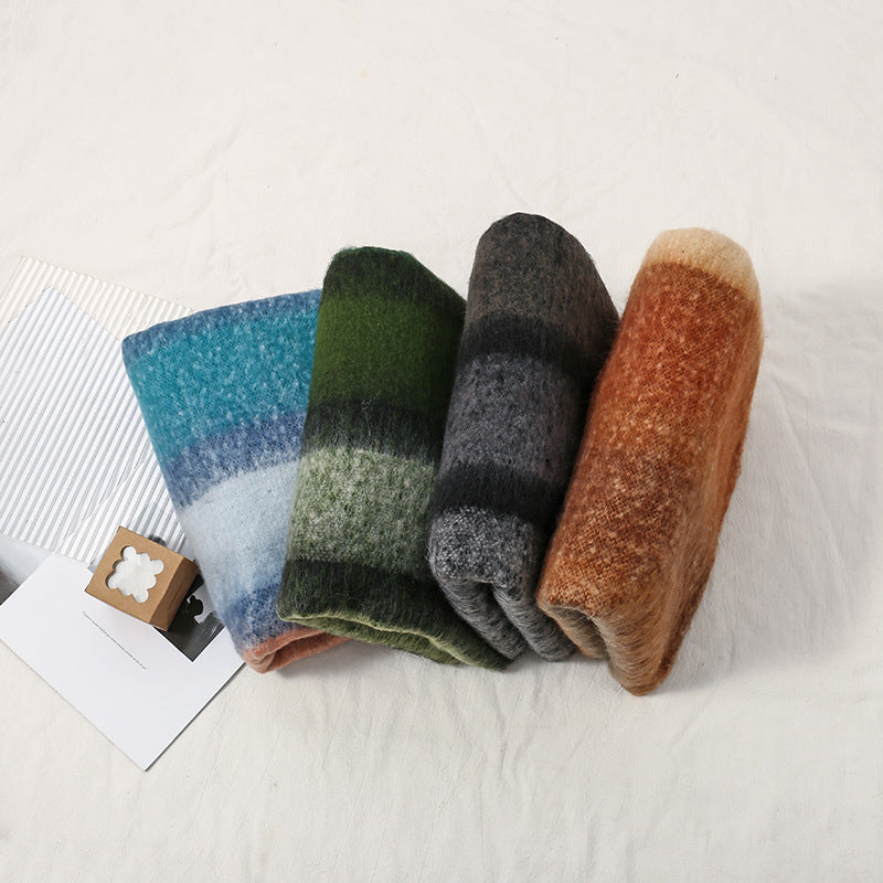 Striped Mohair Scarf