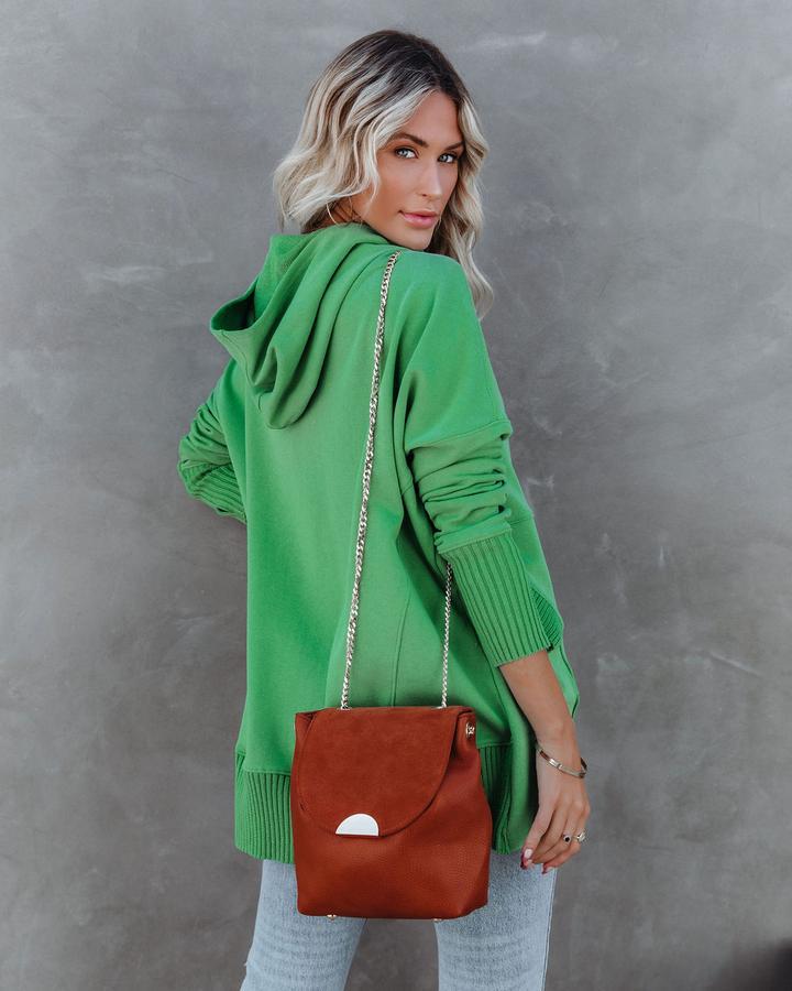 Loose Thread Patchwork Hooded Sweatshirt