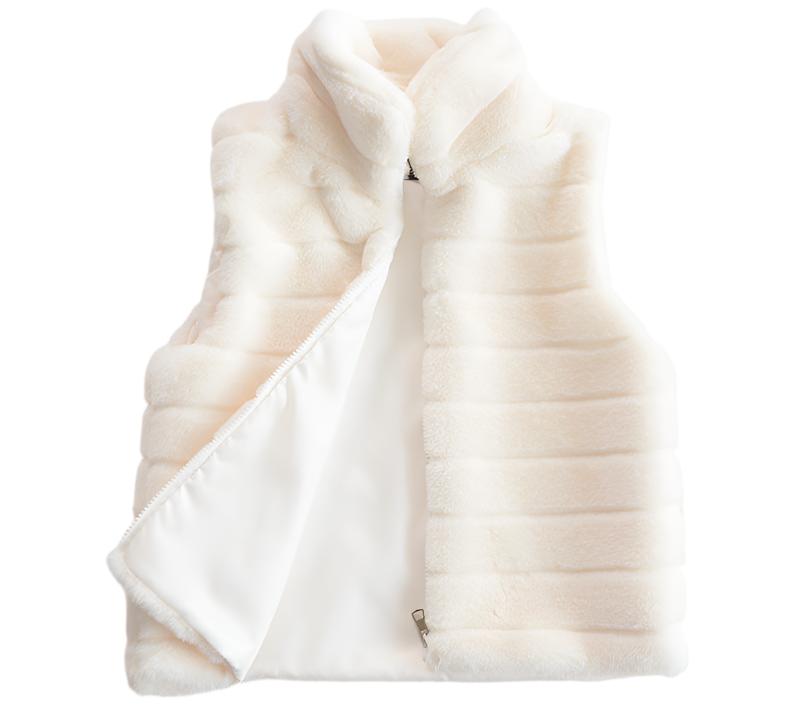 Vest Faux Fur Stand Collar Artificial Fur Coat