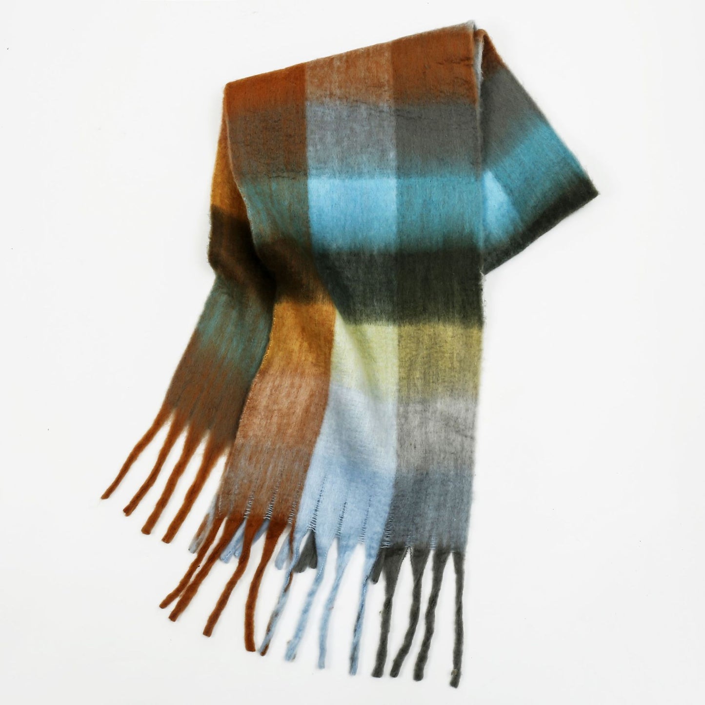 Mohair Lattice Tassel Scarf