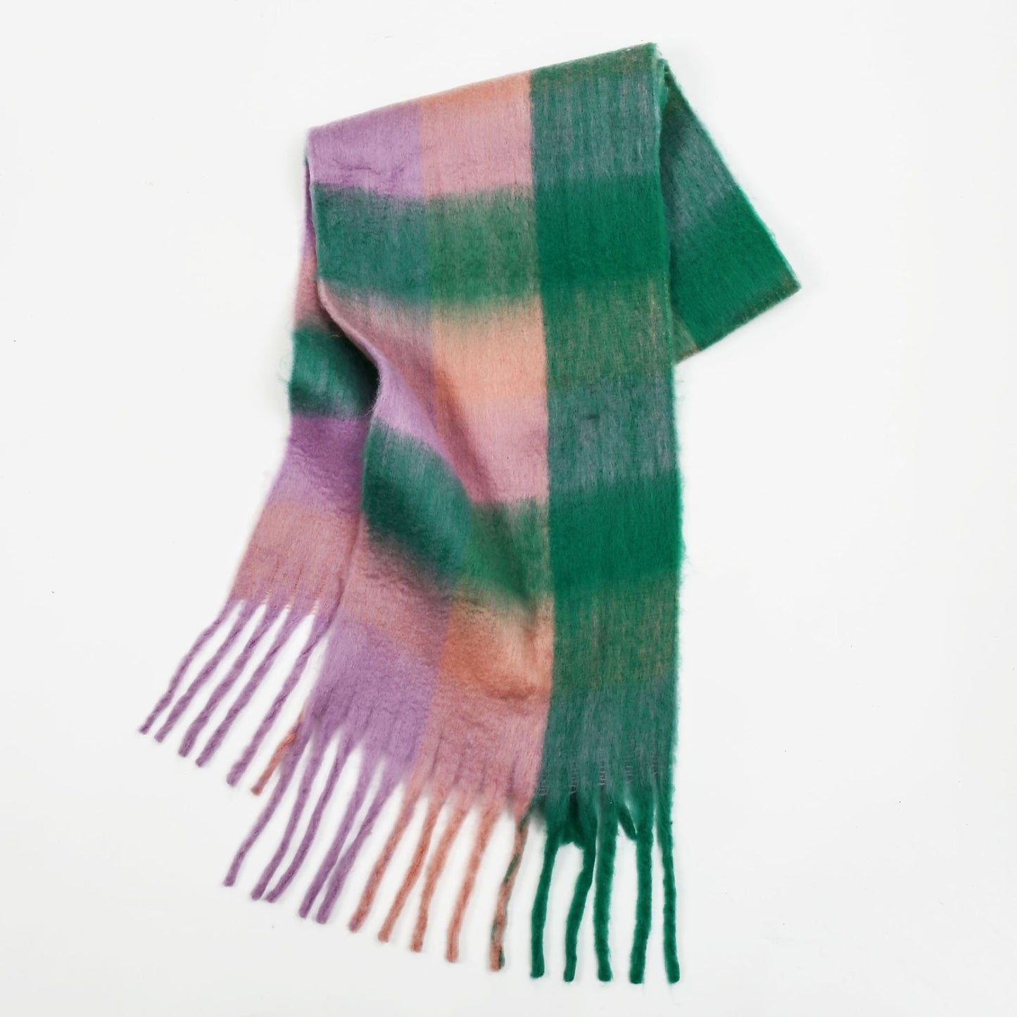 Mohair Lattice Tassel Scarf