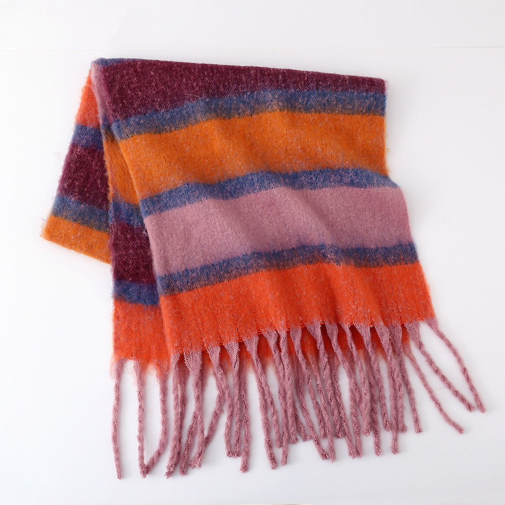 Striped Mohair Scarf