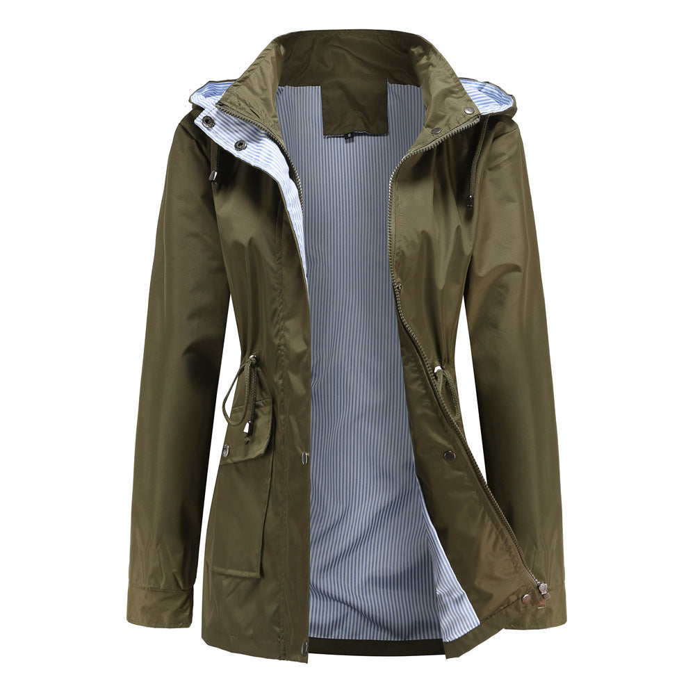 Windbreaker Striped Inner Coat