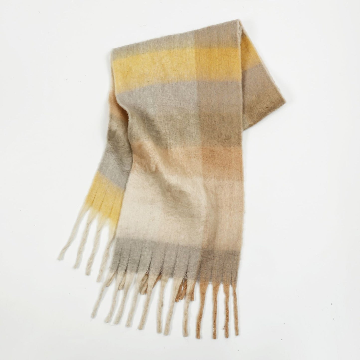 Mohair Lattice Tassel Scarf