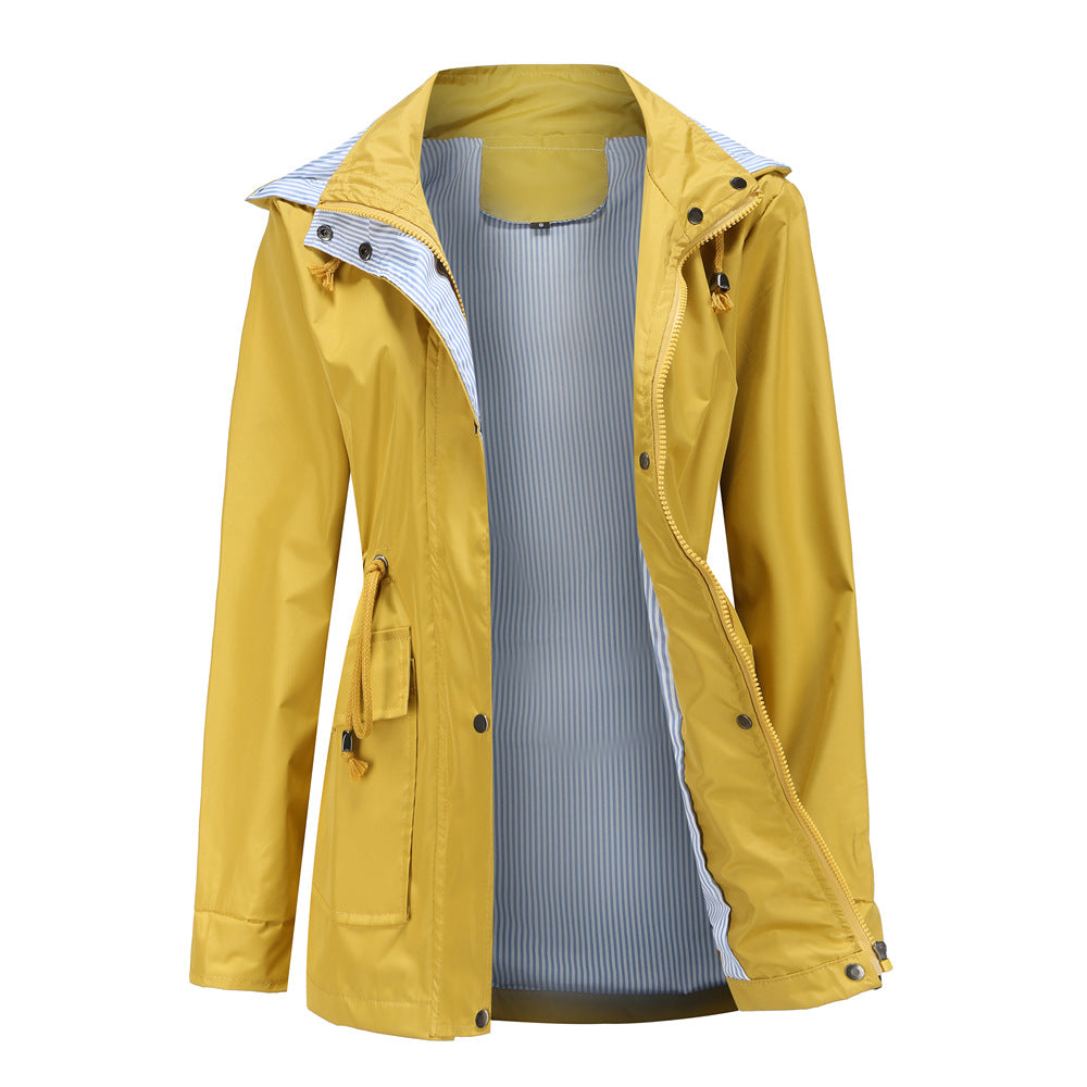 Windbreaker Striped Inner Coat