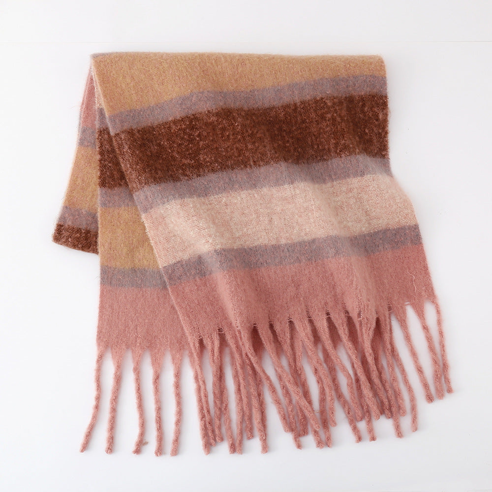 Striped Mohair Scarf