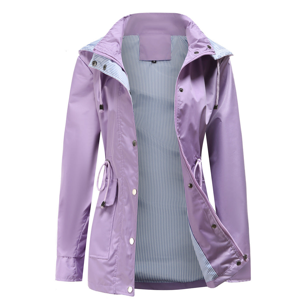 Windbreaker Striped Inner Coat