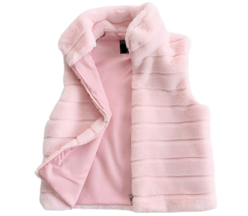 Vest Faux Fur Stand Collar Artificial Fur Coat