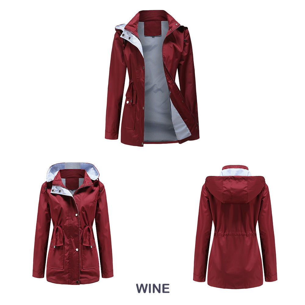 Windbreaker Striped Inner Coat