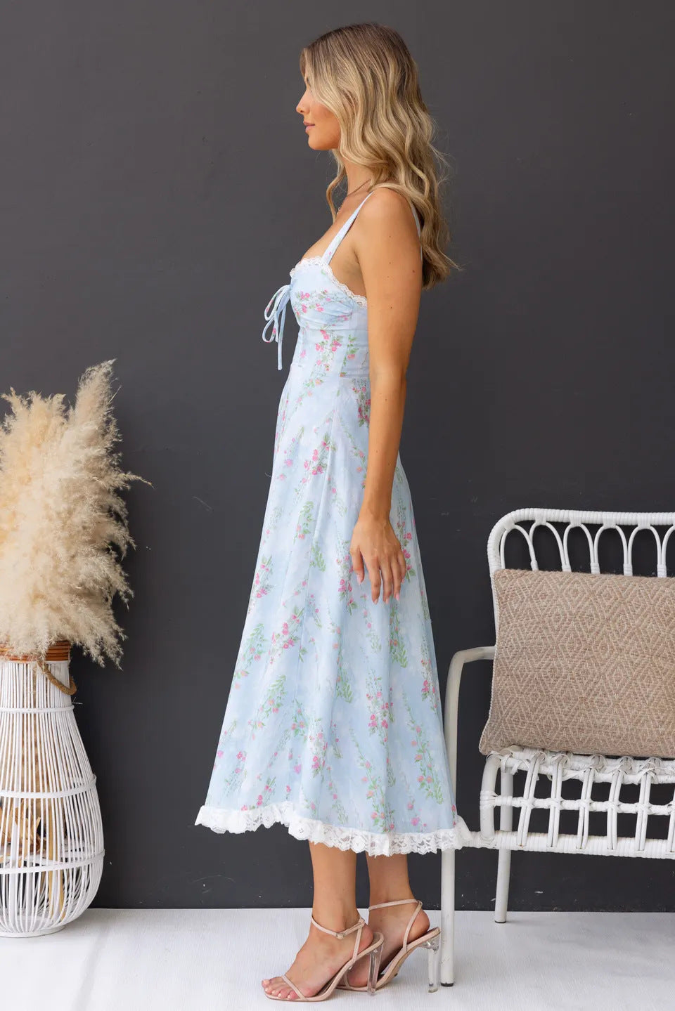 Floral Print Lace Dress