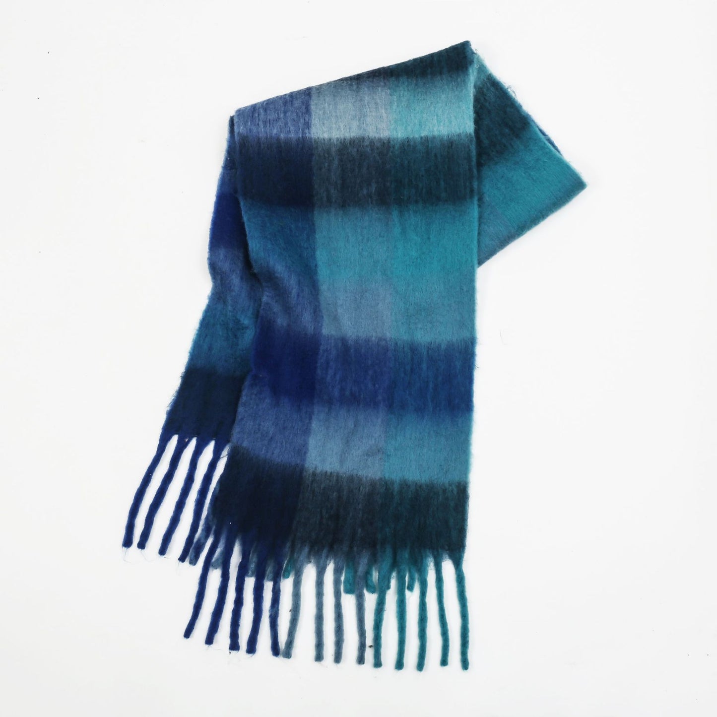 Mohair Lattice Tassel Scarf