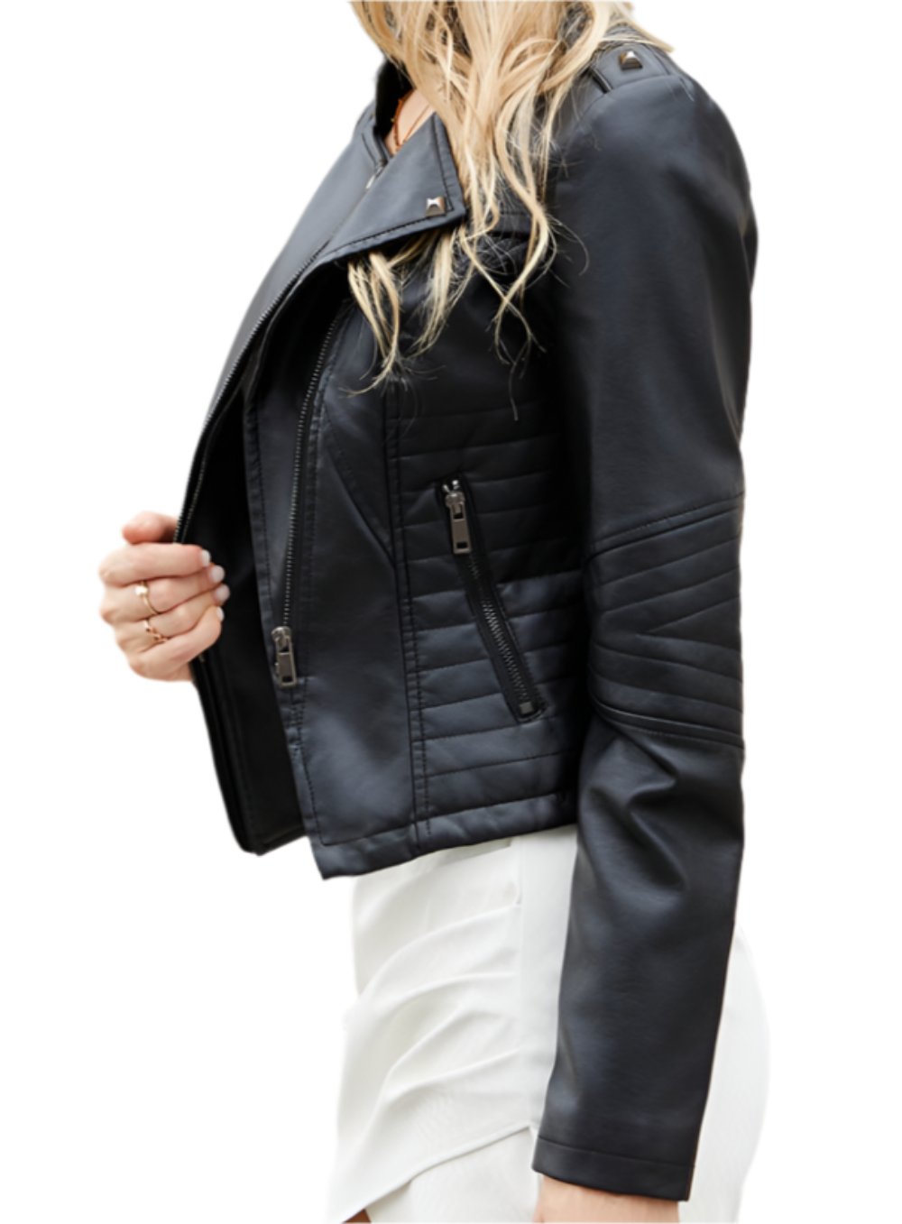 Rivet Leather Jacket