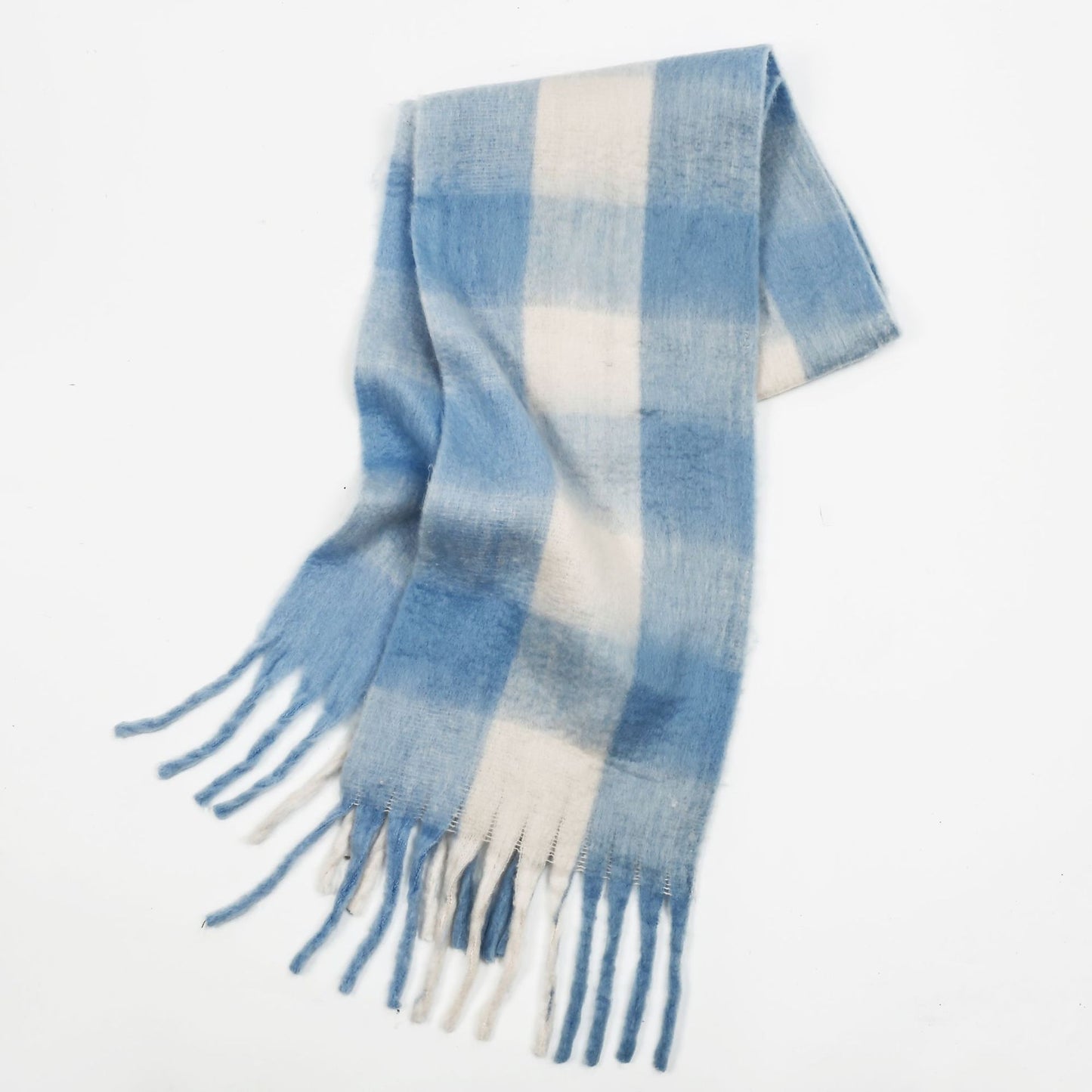 Mohair Lattice Tassel Scarf