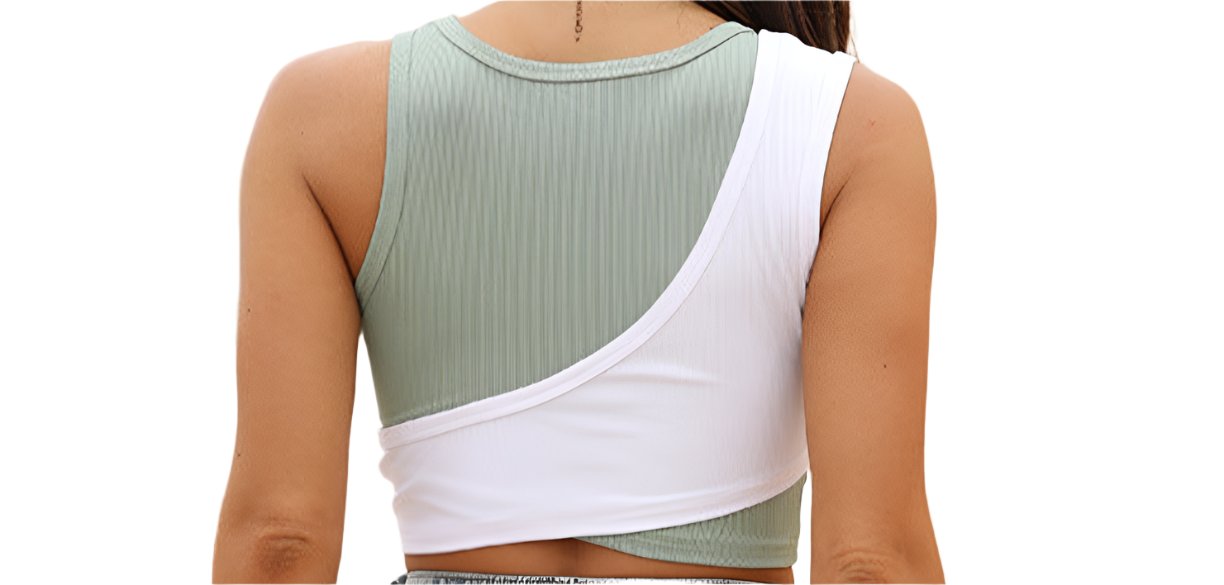 Contrast Color Cropped Tank Top