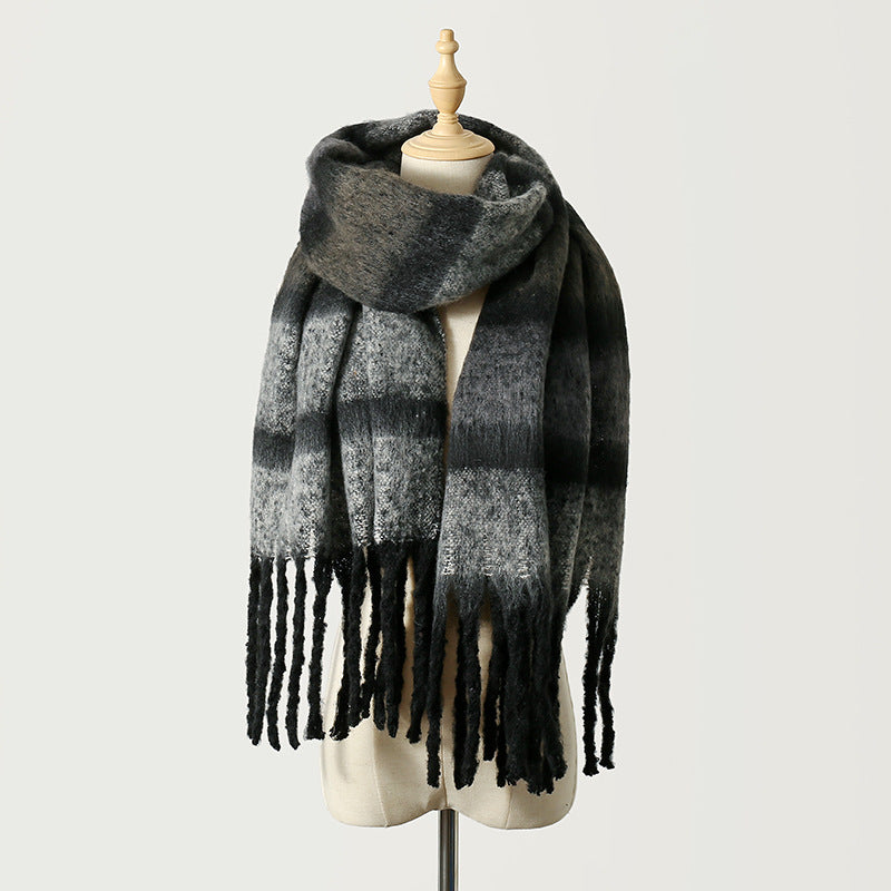 Striped Mohair Scarf