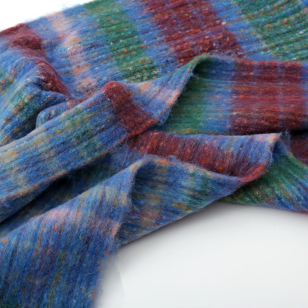 Thick Plaid Tassel Scarf