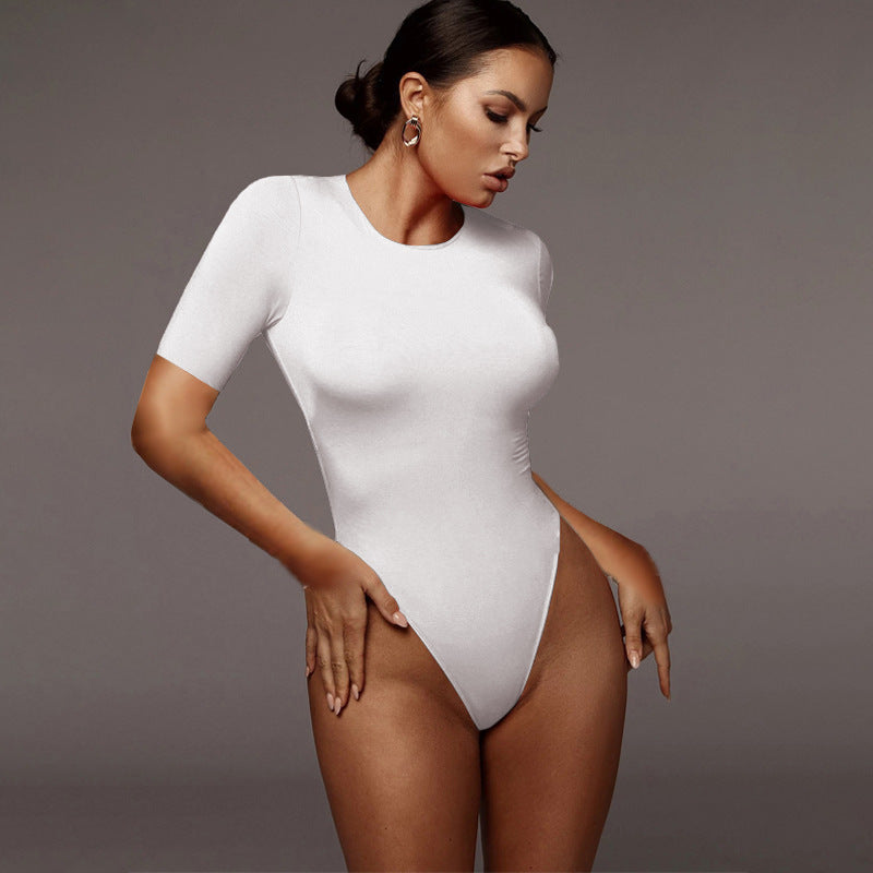 Casual Half-Sleeve Tight Sexy Bodysuit